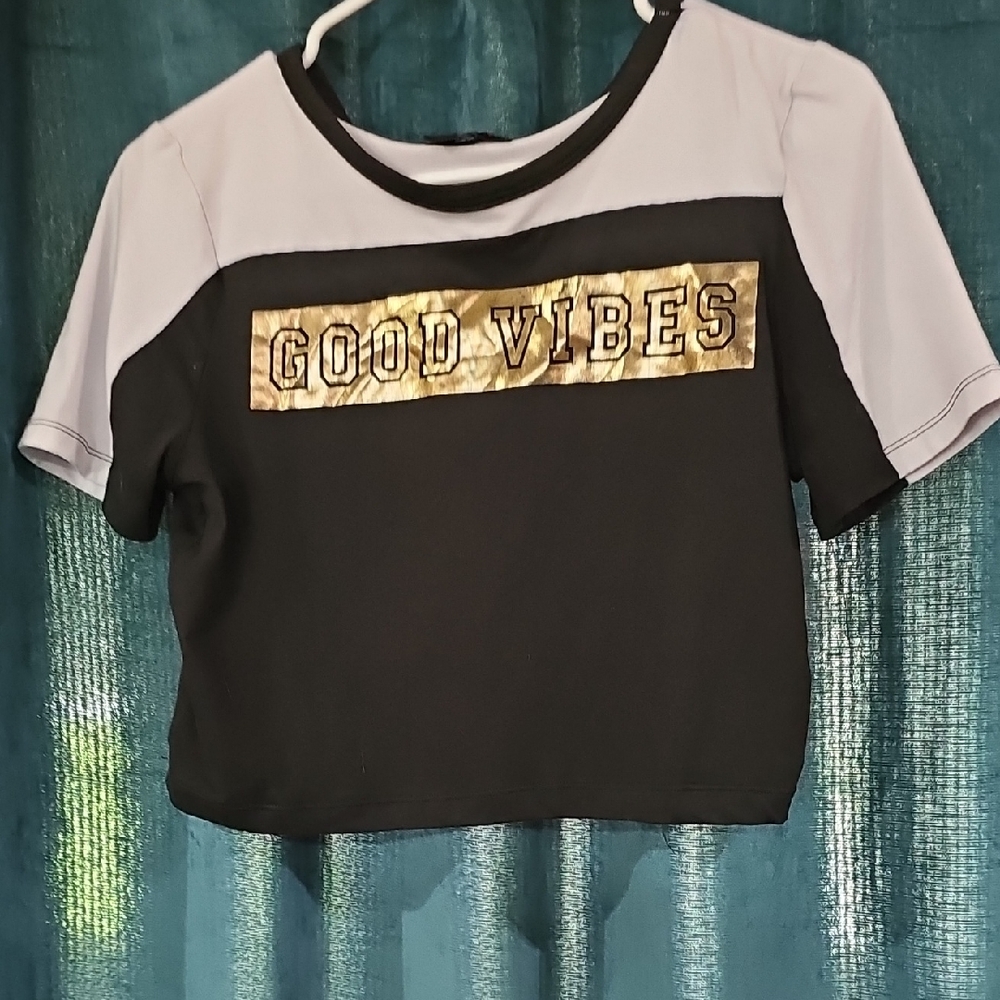 Love Kids 'Good Vibes' Black and White Tee